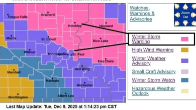 Storm update: Winter storm warnings include northeast Twin Cities - MPR News