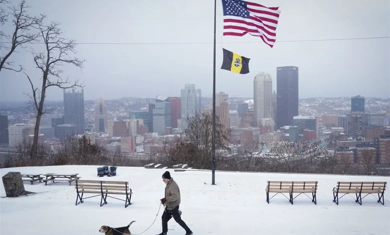 Stubborn snow bands dump up to 9 inches in parts of Pittsburgh region