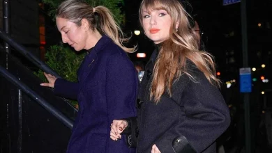 Taylor Swift Bundles Up in $6,400 Black Louis Vuitton Coat and $2,370 Leather Boots for Dinner with Este Haim