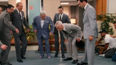 Tech Crew Visible in Roger Sterling Puking Scene