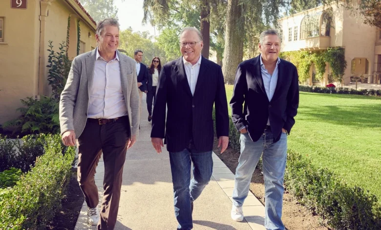 Ted Sarandos, Greg Peters Visit Warner Bros. Lot With David Zaslav