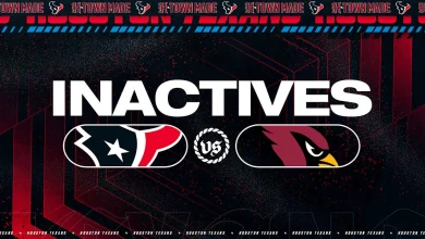 Texans Inactives: Week 15 vs Arizona Cardinals