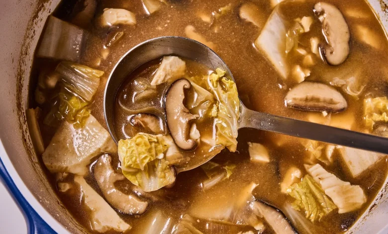 This cabbage soup from the Korean Vegan is quick and comforting