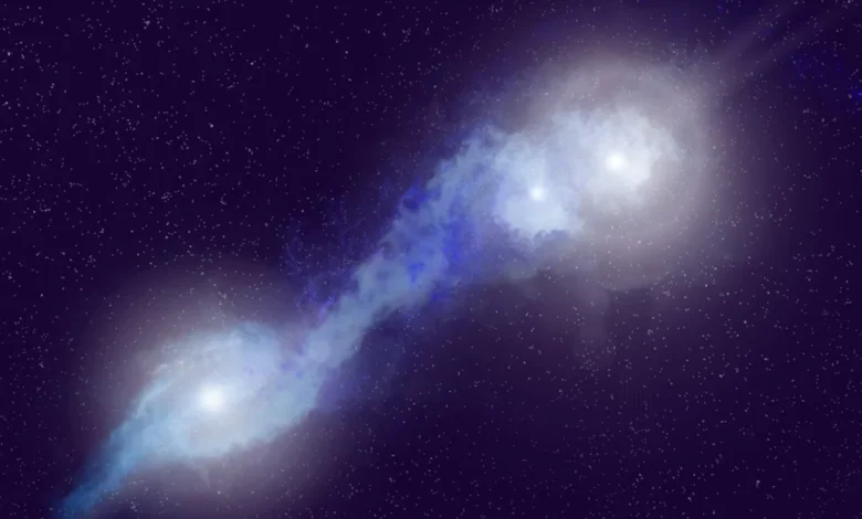 Three Supermassive Black Holes Discovered on Collision Course in a Cosmic First
