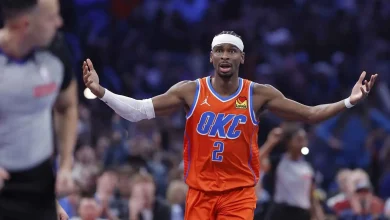 Thunder star Shai Gilgeous-Alexander’s face amid near all-out brawl sums it all up