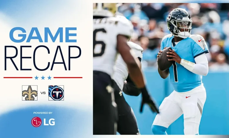 Titans End Calendar Year on a Sour Note, Fall 34-26 to Saints