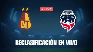 Tolima vs Fortaleza: Tabla de Reclasificación en vivo