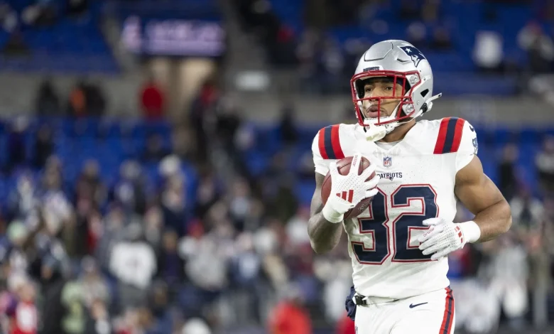 TreVeyon Henderson limited at Patriots practice, Kayshon Boutte and Jared Wilson out