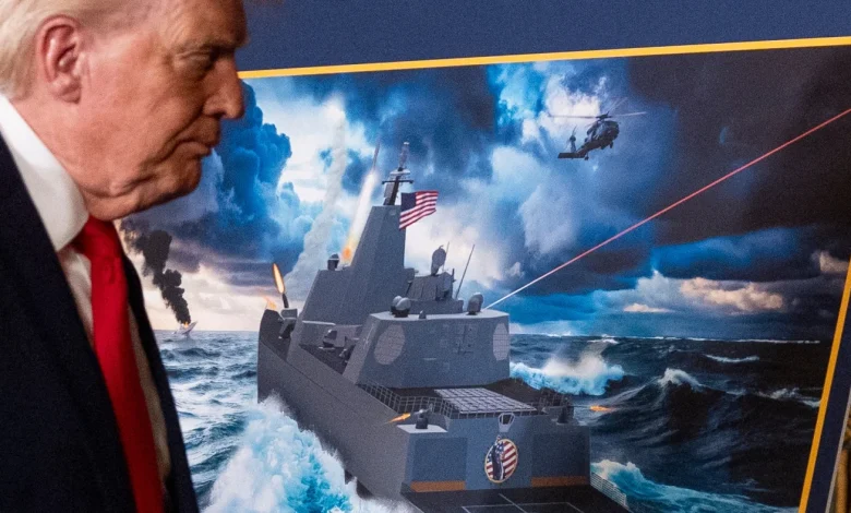 Trump announces plans for a new Navy warship and 'Golden Fleet' : NPR