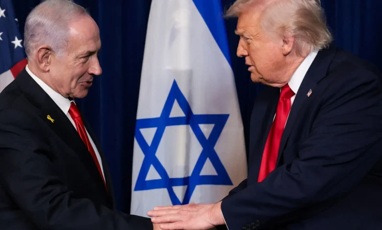 Trump live: US president meets with Israel’s Benjamin Netanyahu