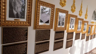 Trump writes partisan plaques for predecessors in his newly installed Presidential Walk of Fame