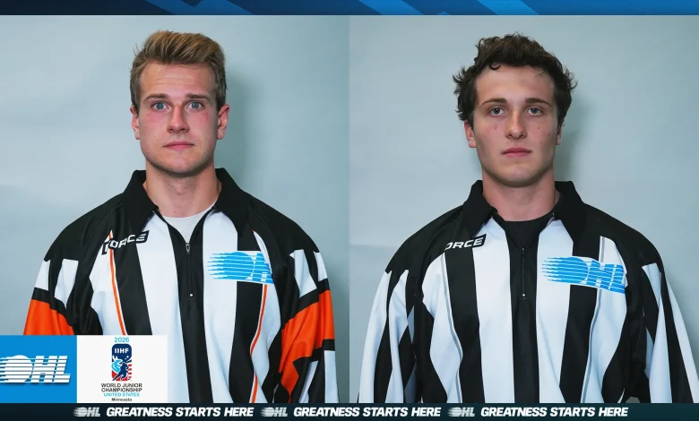 Two OHL Officials Selected to Work 2026 IIHF World Junior Championship