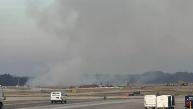 United Airlines flight safely returns to Dulles airport after engine failure during takeoff