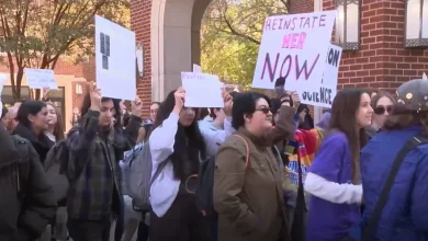 University of Oklahoma students rally to support instructor on leave over grading dispute