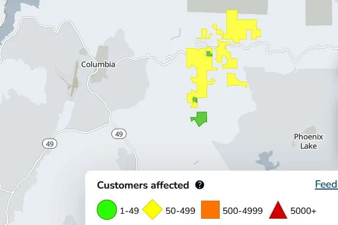 Update: PG&E Restores Power to Most Yankee Hill Customers Again