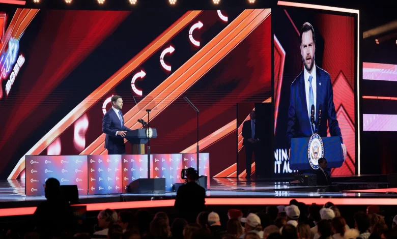 Vance is ‘walking a tightrope’ on raging Israel debate within MAGA