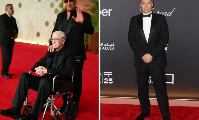 Vin Diesel Wheels Michael Caine Along Red Sea Film Festival Red Carpet