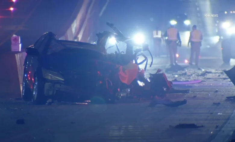 Violent semi-truck crash on NB 5 Freeway in Pacoima leaves 1 dead; several lanes briefly closed