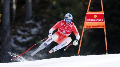 Von Allmen pushes limits to win classic Val Gardena Downhill