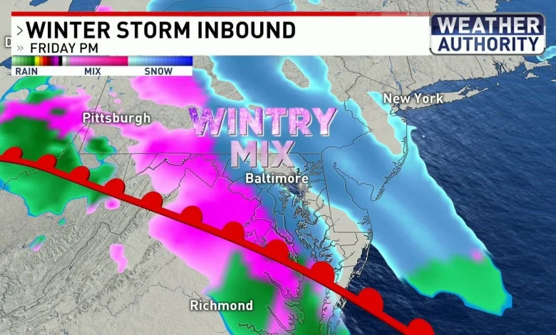 WINTER WEATHER ALERT| Sleet, Freezing Rain expected in Maryland