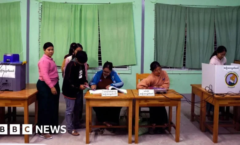 War-torn Myanmar voting in widely criticised 'sham' election