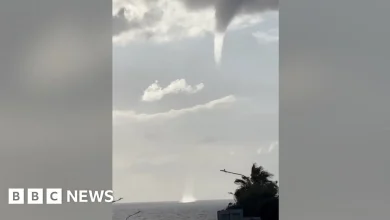 Waterspout spotted after Storm Byron hits Cyprus