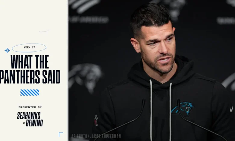 What The Panthers Said Following Their 27-10 Loss Vs. The Seahawks