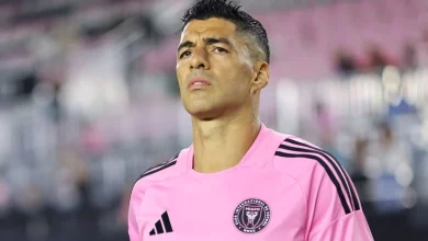 Why is Luis Suárez not playing for Inter Miami in the MLS Cup against Vancouver Whitecaps?