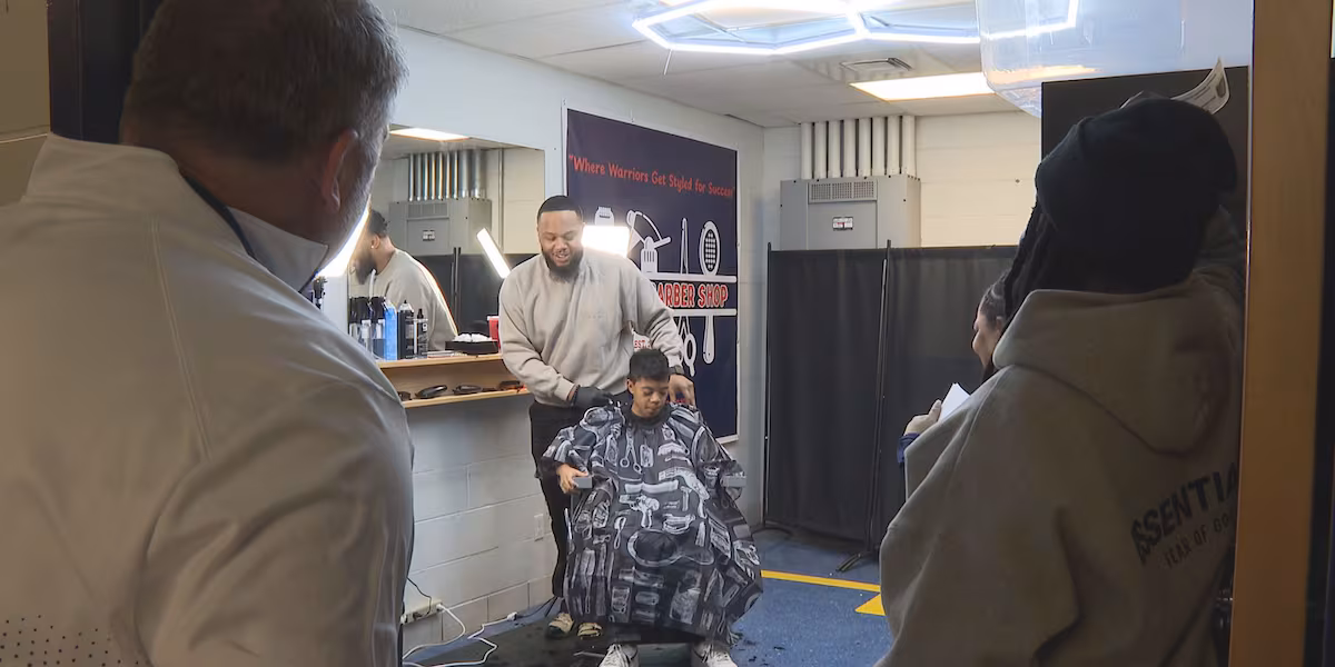 Winburn Middle School opens in-school barbershop for student mentorship