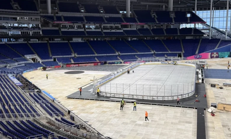 Winter Classic rink build underway in Miami for Rangers-Panthers outdoor game