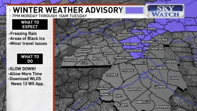 Winter Weather Advisory issued for parts of WNC as freezing rain, icy roads expected