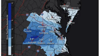 Winter Weather Advisory now for Accomack & Northampton County for Monday afternoon
