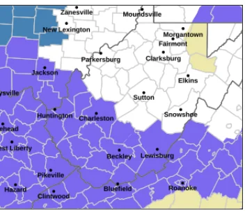 Winter Weather Advisory posted for southern counties