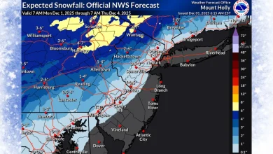 Winter weather alerts issued for 5 N.J. counties with up to 7 inches of snow in forecast Tuesday