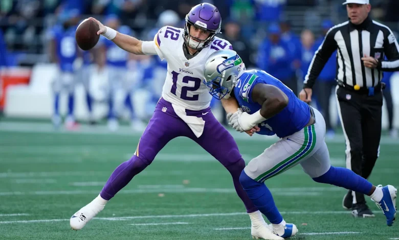 With Sam Darnold watching, Vikings' QB mess hits a new low in shutout loss to Seahawks