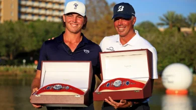 With dad in his heart and son by his side, Matt Kuchar earns emotional victory