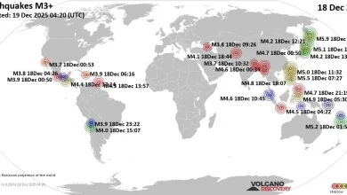 World Earthquake Report for Thursday, 18 December 2025