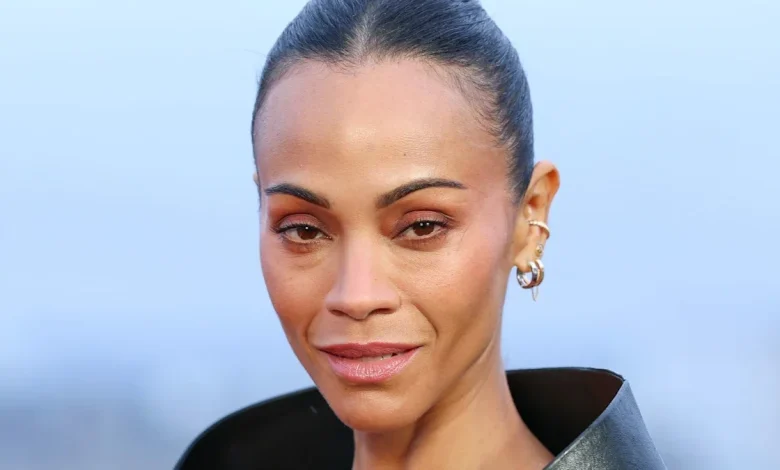 Zoe Saldana, 47, sends fans wild with cheeky display as she strips down to black lingerie for new photo