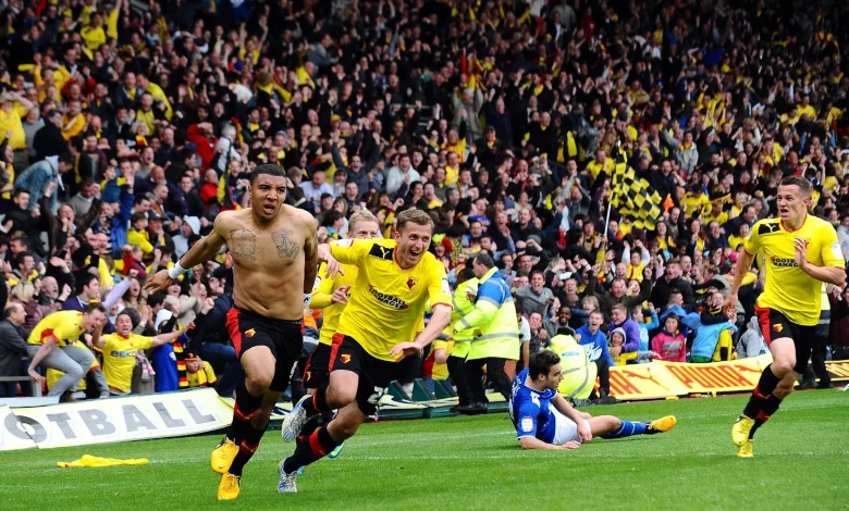 ‘Harry Kane and Jamie Vardy were on the bench. We watched the whole game back on YouTube. People tell you where they were when it happened’ Troy Deeney on Watford’s playoff win over future England duo