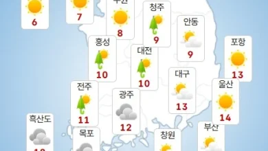 [내일 날씨] 다시 '포근한 겨울', 곳곳 가끔 비.눈...이번주 주간예보는?