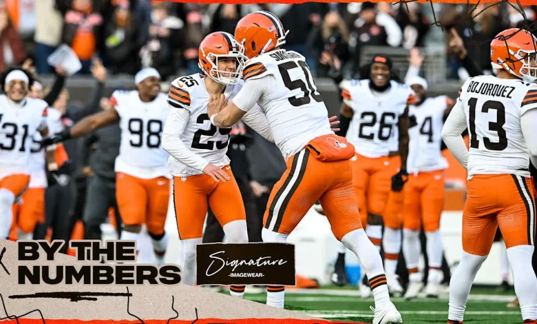 10 key numbers from the Browns 20-18 win over the Bengals in Week 18