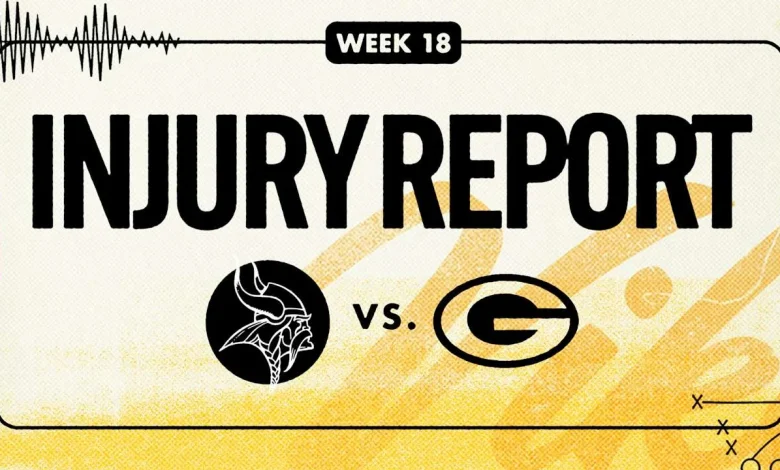 2025 Vikings vs. Packers Week 18 Injury Report