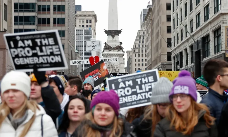 2026 March for Life rally in downtown Indianapolis