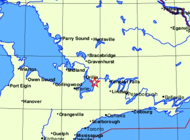 3.7 magnitude earthquake reported near Orillia