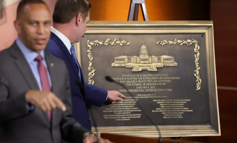 A Jan. 6 plaque was made to honor law enforcement at the Capitol. Its whereabouts are unknown