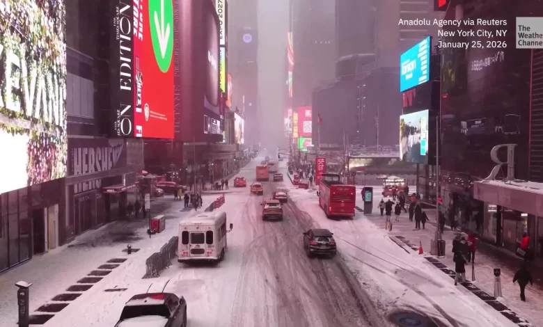A New York City Snowstorm, Seen From Above