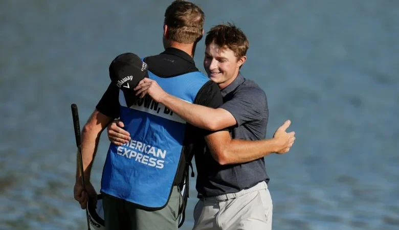 A teenage golfer is taking The American Express field by storm after historic second round