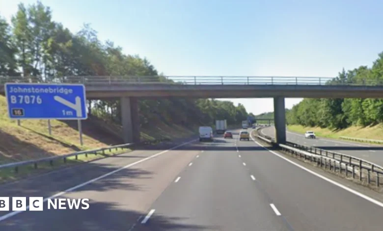 A74(M) motorway shut by 'multiple collisions' in icy conditions