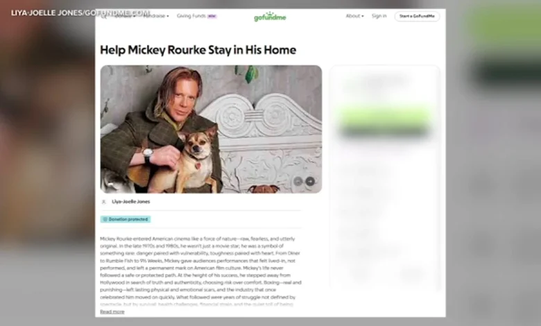 Actor Mickey Rourke turns to fans to help pay back rent, avoid eviction