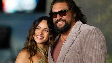 Adria Arjona Stuns in a Liquid Bodycon Dress With a Giant Chest Cutout for Jason Momoa Date Night